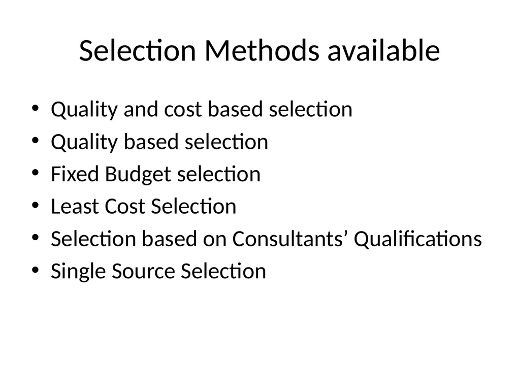 Procurement of Consultancy Services 2 Differences - slide 3 of 17