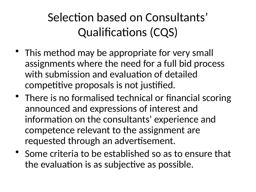 Procurement of Consultancy Services 2 Differences - slide 14 of 17