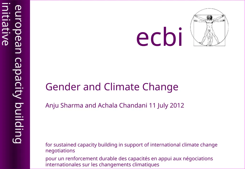 Gender and Climate Change Anju Sharma and Achala