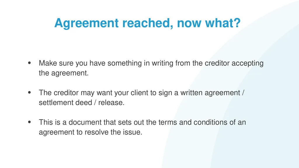 Help! My Client has Problem Debts #1: How to - slide 62 of 71