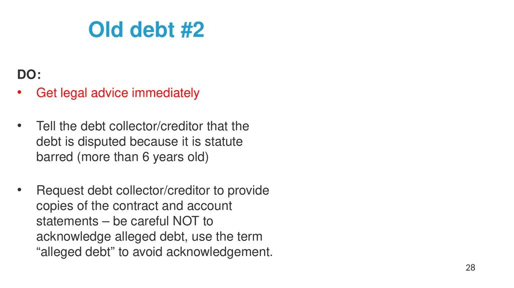 Help! My Client has Problem Debts #1: How to - slide 28 of 71