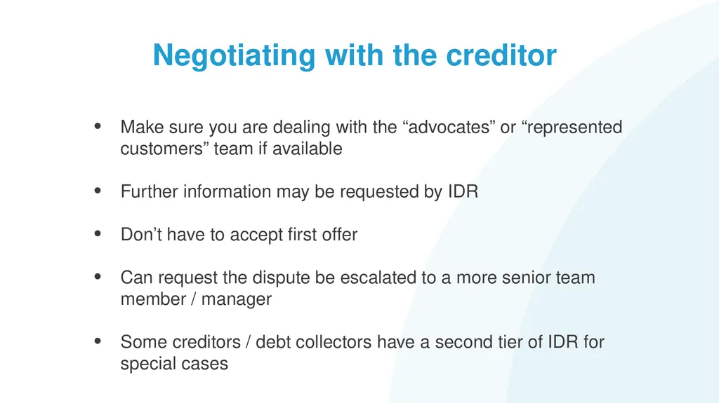 Help! My Client has Problem Debts #1: How to - slide 60 of 71