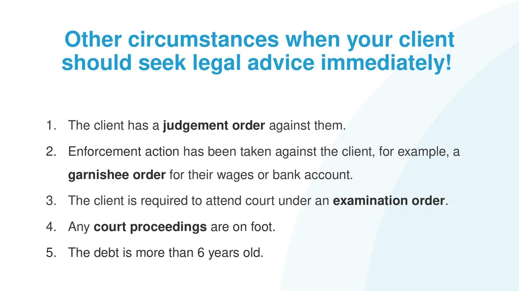Help! My Client has Problem Debts #1: How to - slide 42 of 71