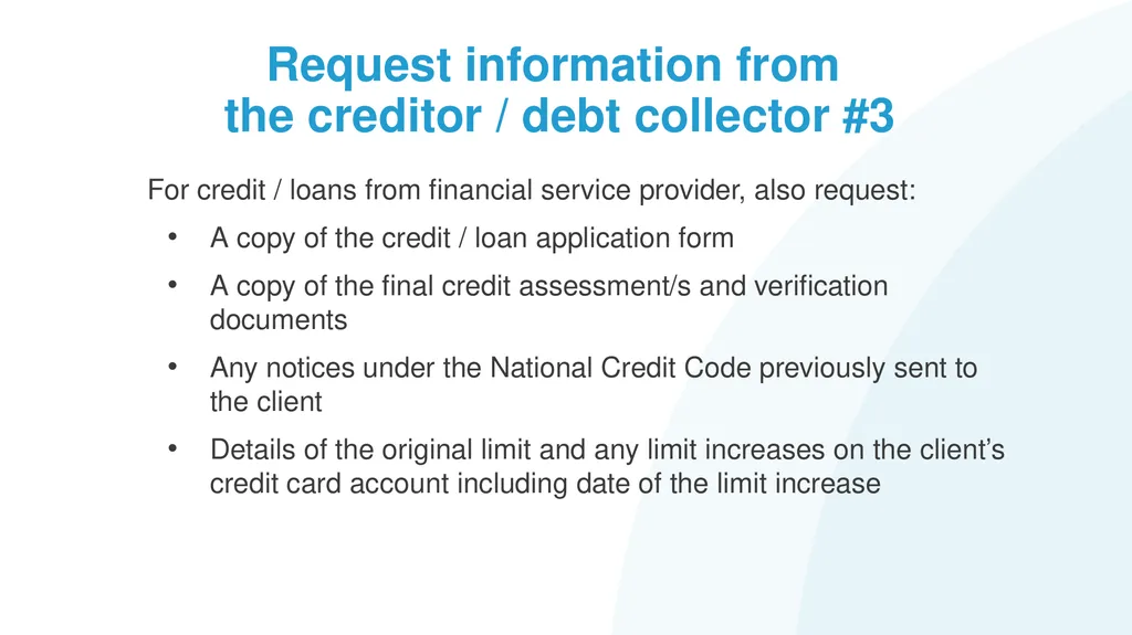 Help! My Client has Problem Debts #1: How to - slide 20 of 71