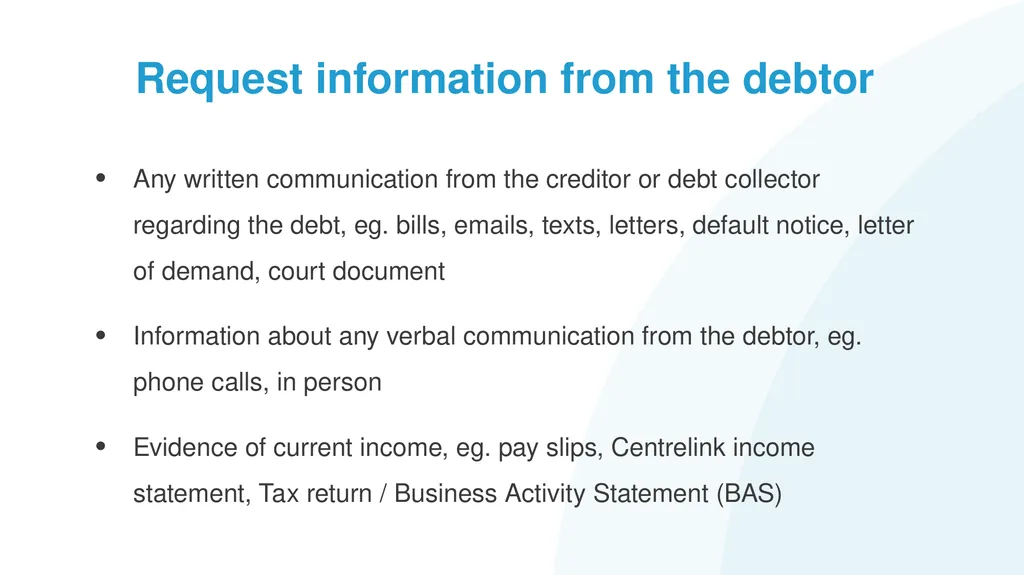 Help! My Client has Problem Debts #1: How to - slide 16 of 71