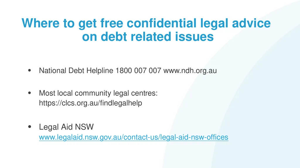 Help! My Client has Problem Debts #1: How to - slide 69 of 71