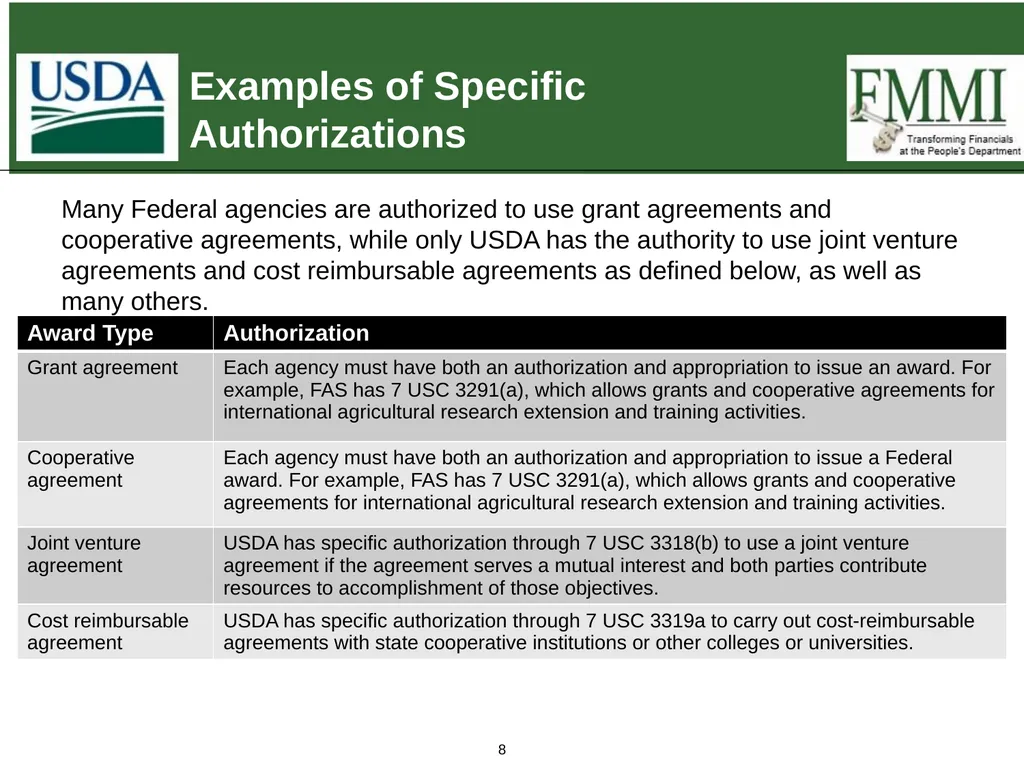 Federal Financial Assistance Update May 2018 - slide 8 of 41