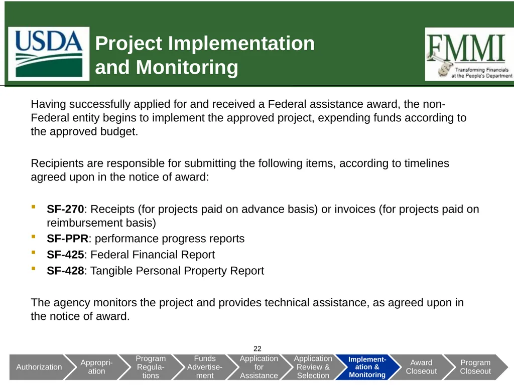 Federal Financial Assistance Update May 2018 - slide 22 of 41