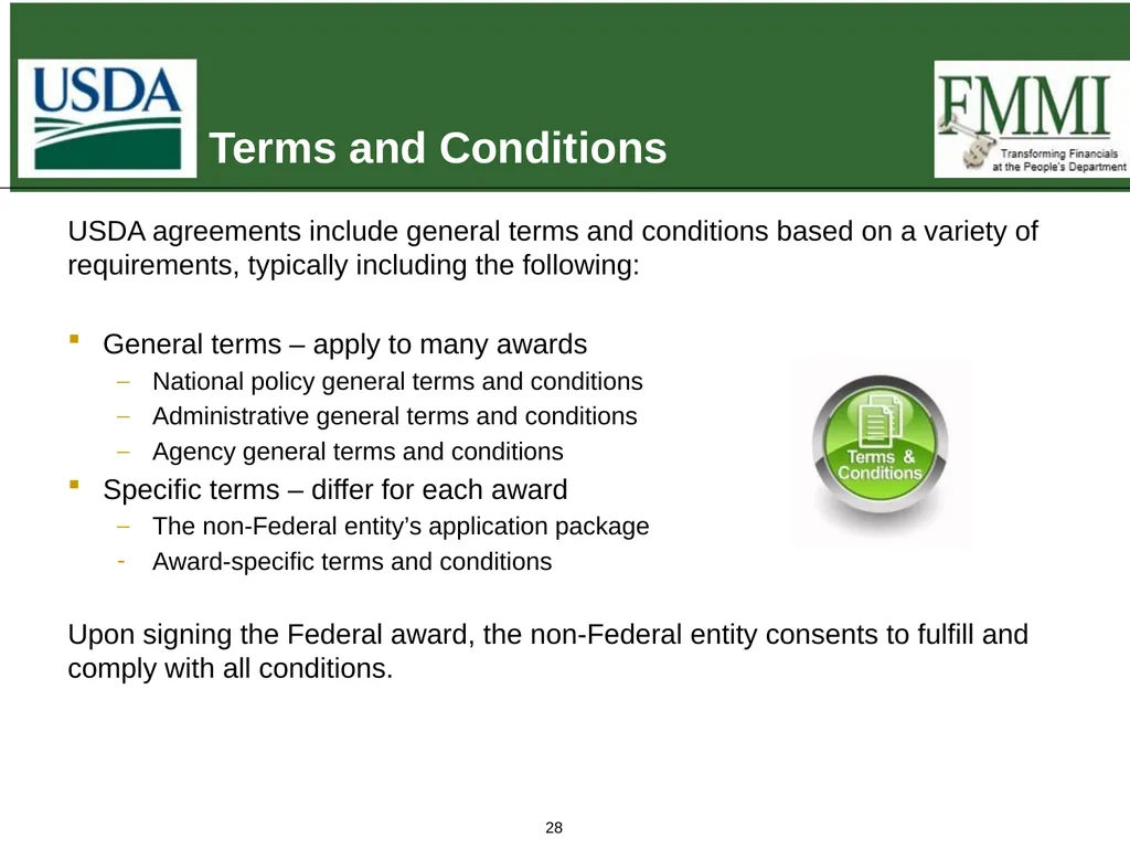Federal Financial Assistance Update May 2018 - slide 28 of 41
