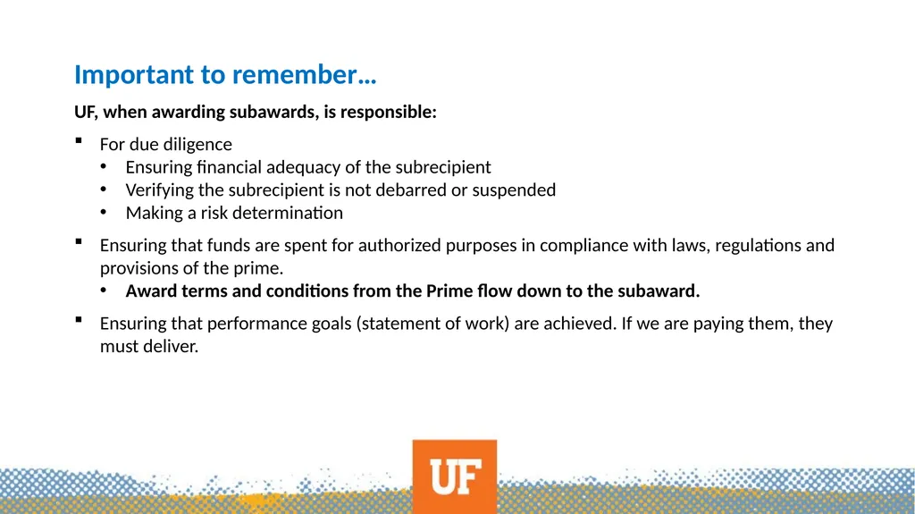 Subawards-A Primer What this is not… Outgoing - slide 8 of 35