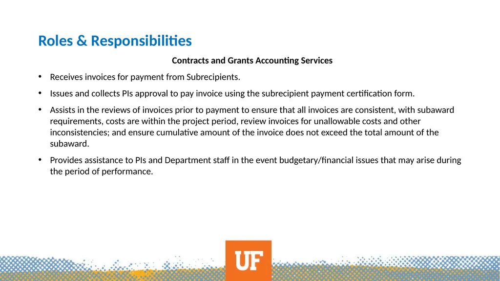 Subawards-A Primer What this is not… Outgoing - slide 7 of 35