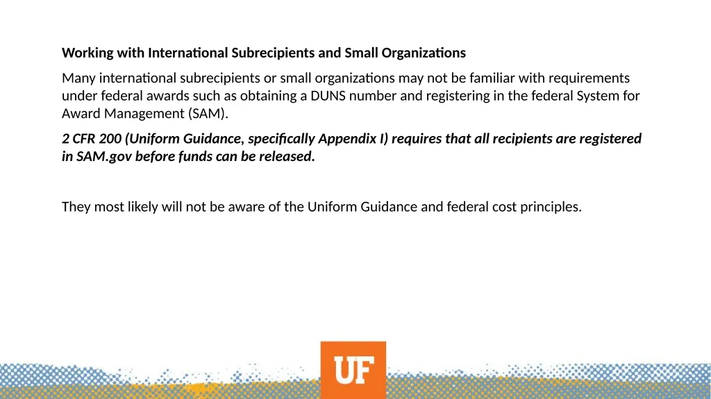 Subawards-A Primer What this is not… Outgoing - slide 9 of 35