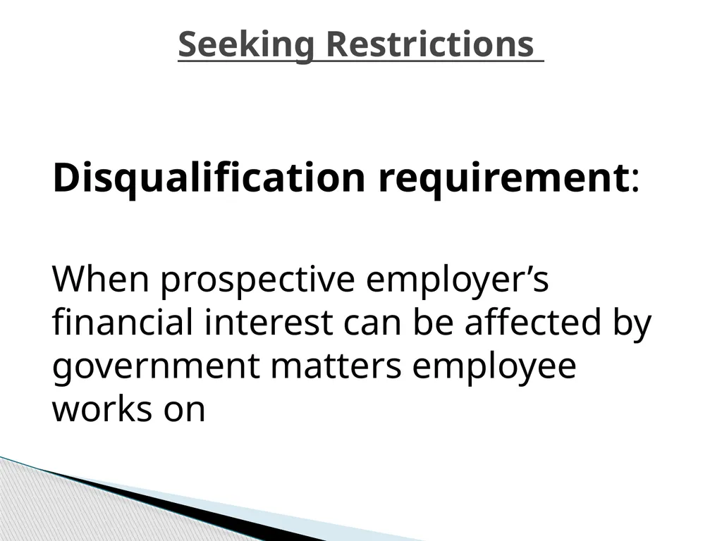 Seeking and Negotiating Employment 5 CFR section - slide 3 of 41