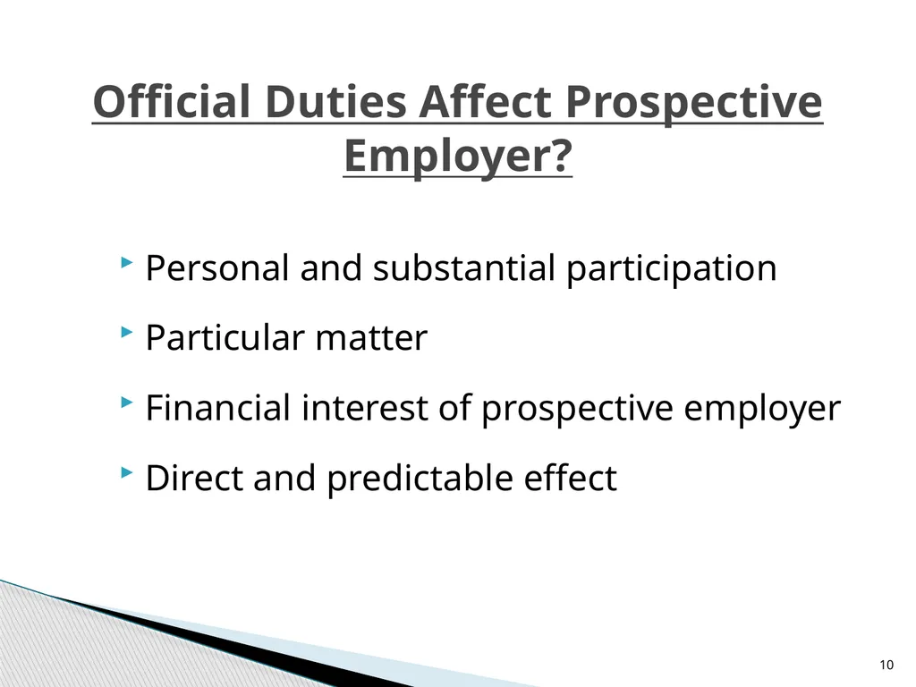 Seeking and Negotiating Employment 5 CFR section - slide 10 of 41