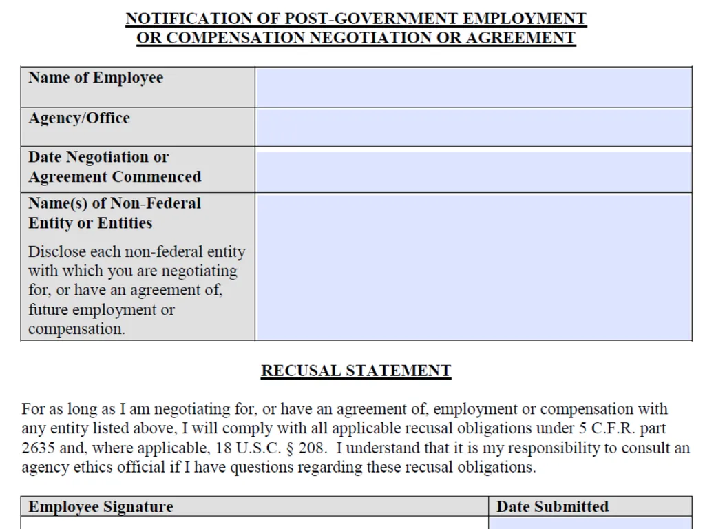 Seeking and Negotiating Employment 5 CFR section - slide 37 of 41