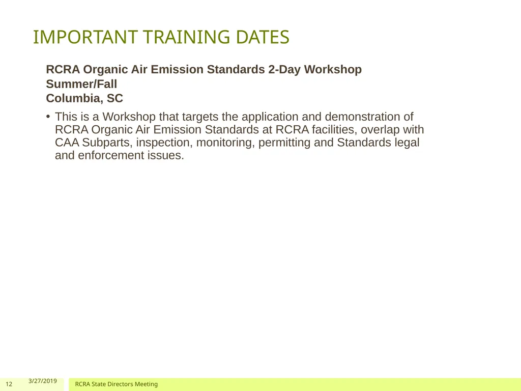 Corrective Action and Permitting Program Update - slide 12 of 12