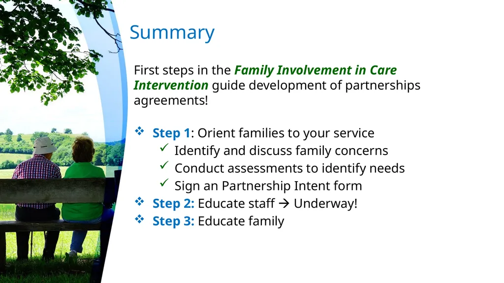 Family-Staff Partnerships: First Steps - slide 19 of 20