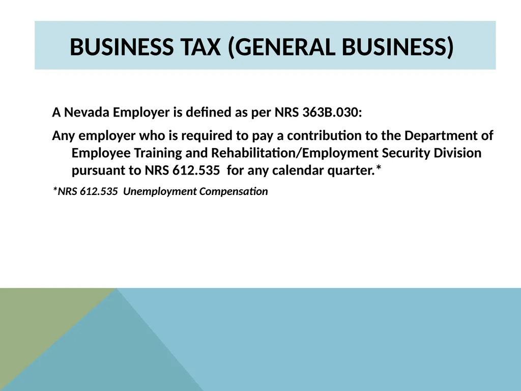 STATE OF NEVADA DEPARTMENT OF TAXATION Modified - slide 4 of 23