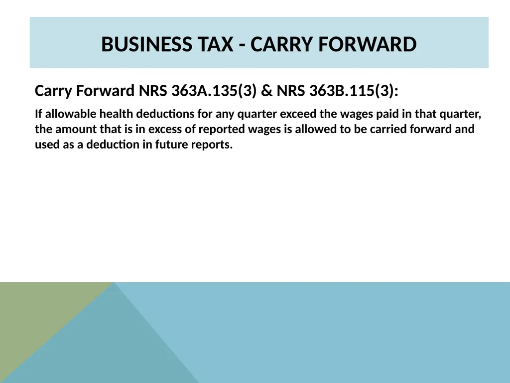 STATE OF NEVADA DEPARTMENT OF TAXATION Modified - slide 20 of 23