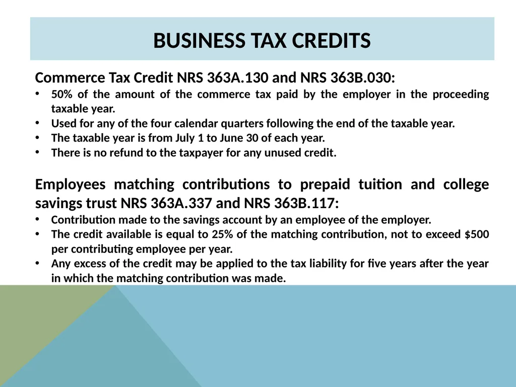 STATE OF NEVADA DEPARTMENT OF TAXATION Modified - slide 16 of 23