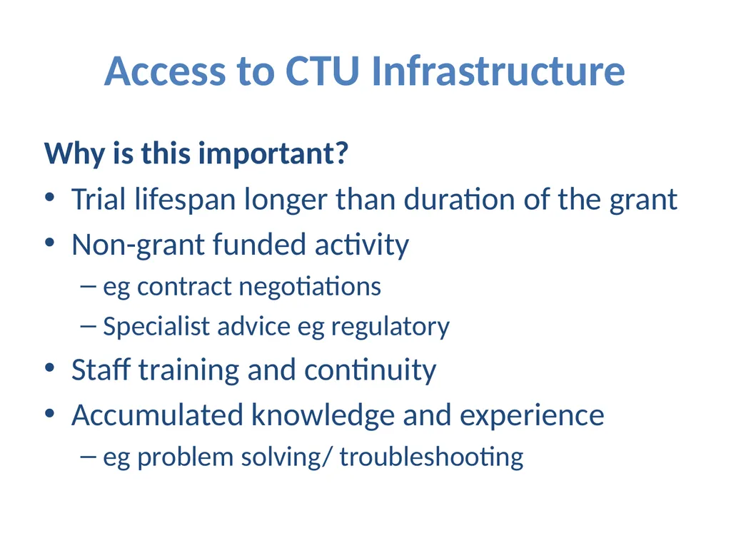 Partnering with a Clinical Trial Unit: Key to a - slide 20 of 48