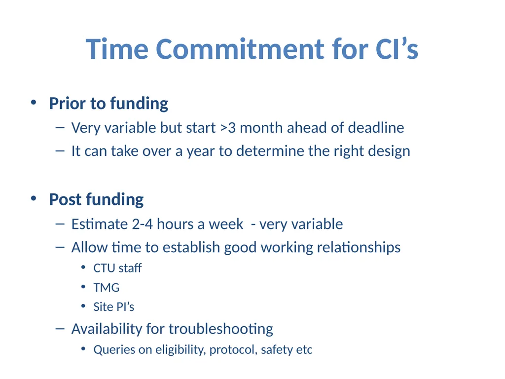 Partnering with a Clinical Trial Unit: Key to a - slide 41 of 48