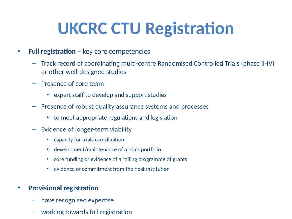 Partnering with a Clinical Trial Unit: Key to a - slide 5 of 48