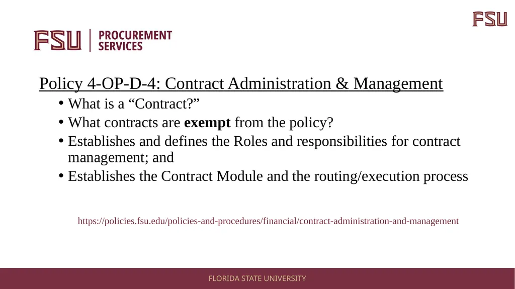 Contract Administration Policy 4-OP-D-4: Contract - slide 2 of 16