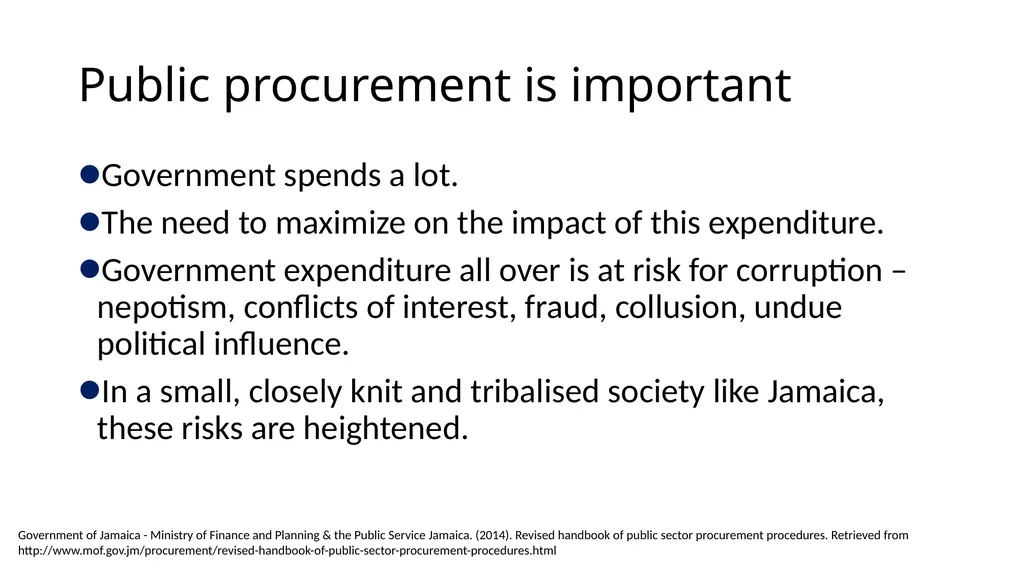 Professionalization of Public Procurement The Role - slide 5 of 12