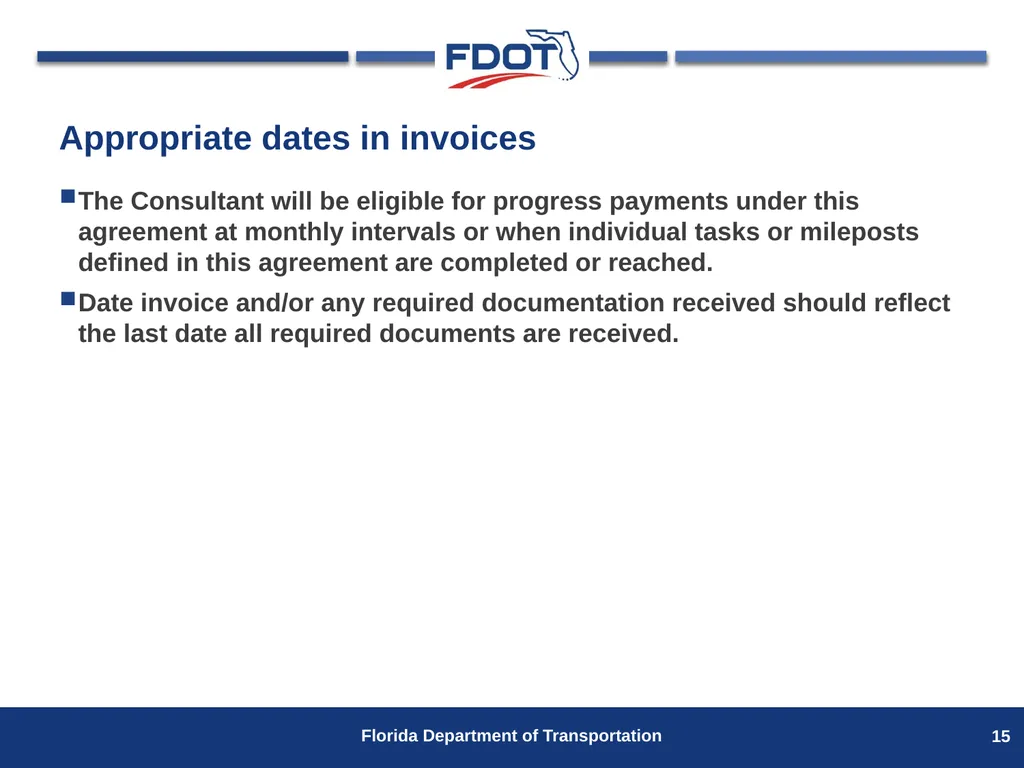 Invoice Training for Project Managers Presented by - slide 15 of 16