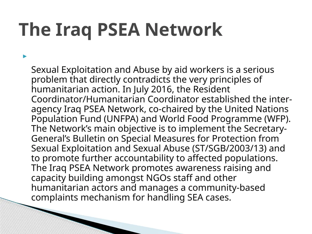 PSEA What is PSEA? Protection from Sexual - slide 5 of 14