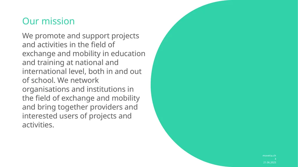 Our vision At least once in the course of their - slide 3 of 11