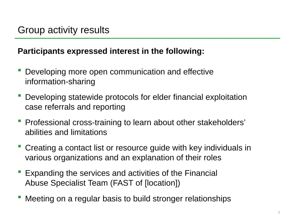 Elder Fraud Prevention and Response Network - slide 7 of 19