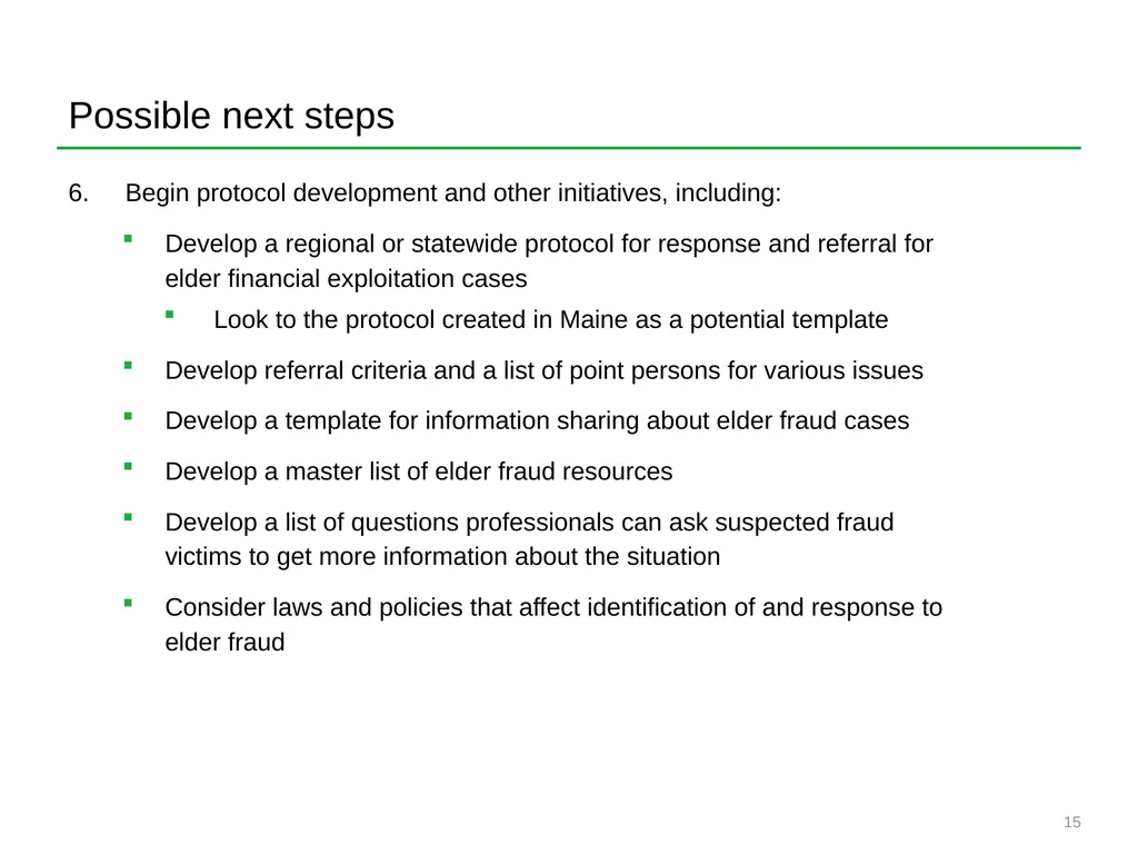 Elder Fraud Prevention and Response Network - slide 15 of 19