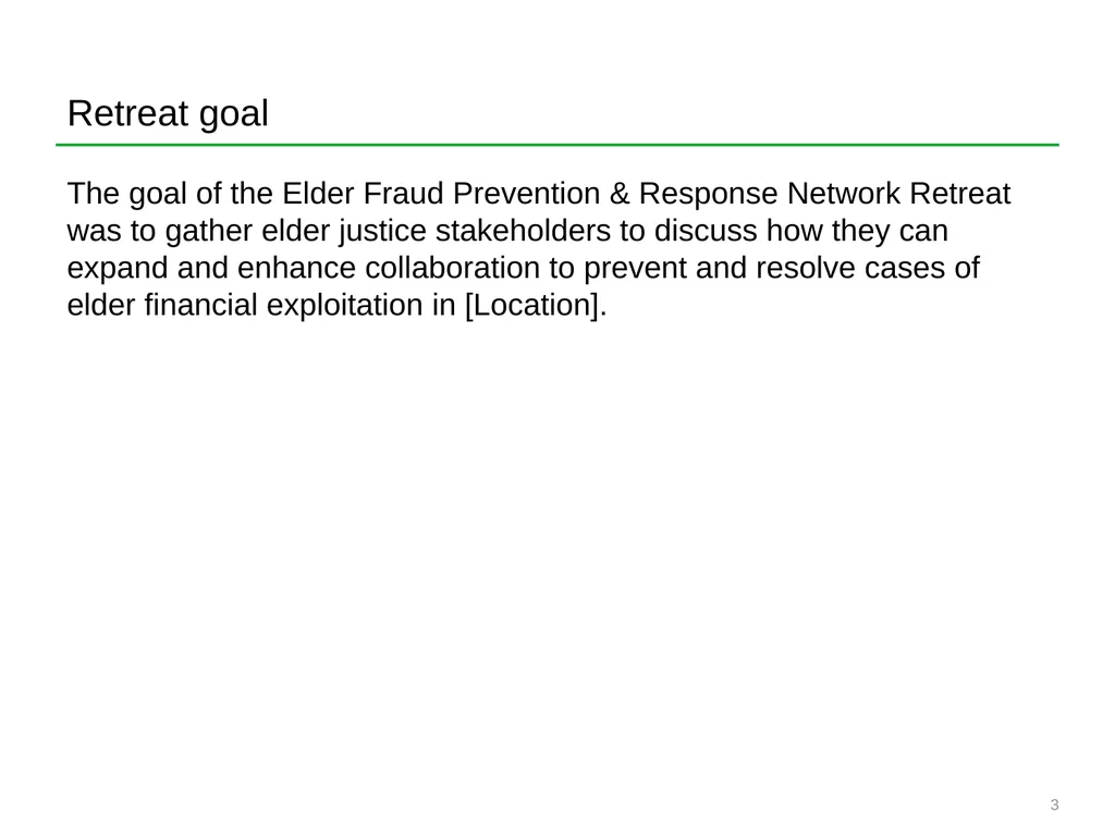Elder Fraud Prevention and Response Network - slide 3 of 19