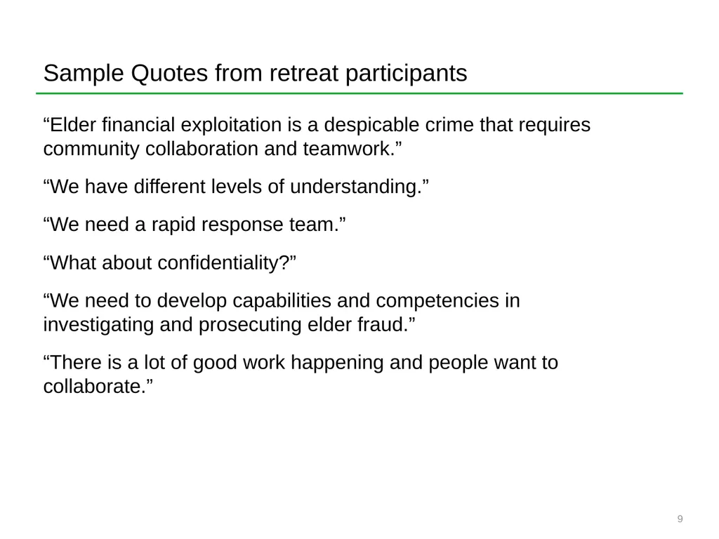 Elder Fraud Prevention and Response Network - slide 9 of 19