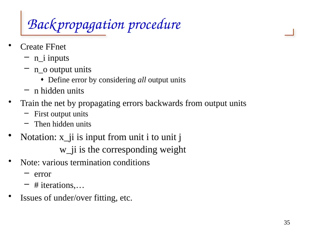 Artificial Neural Networks 1 2 Neural networks - slide 35 of 61