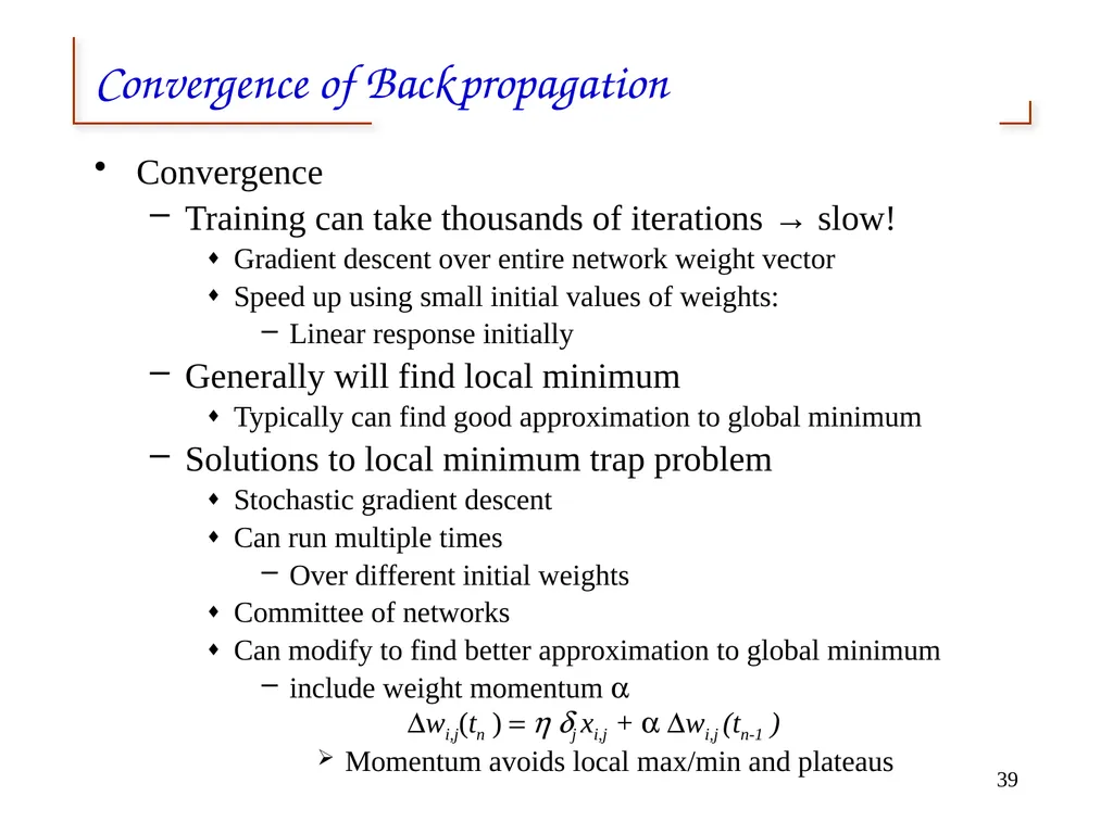 Artificial Neural Networks 1 2 Neural networks - slide 39 of 61
