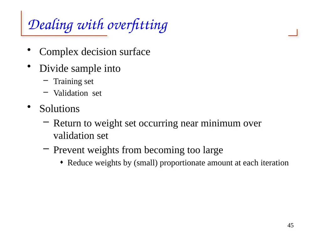 Artificial Neural Networks 1 2 Neural networks - slide 45 of 61