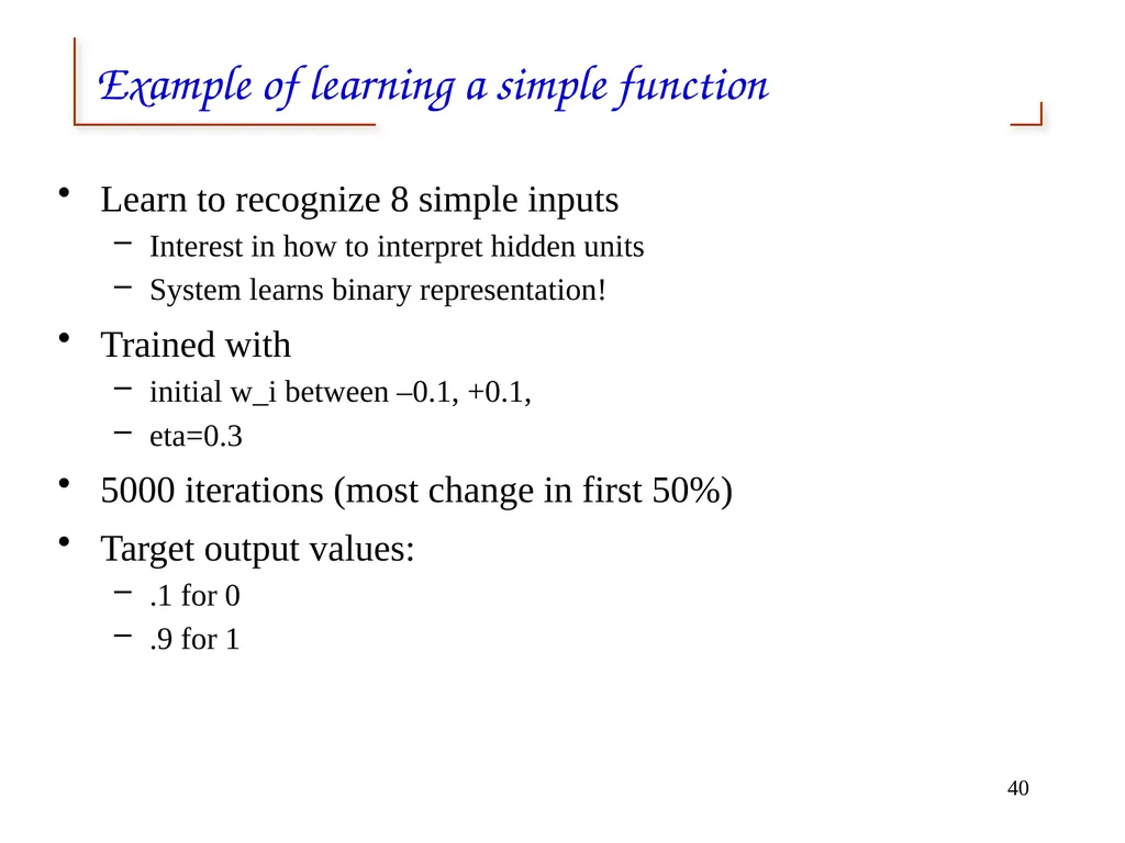 Artificial Neural Networks 1 2 Neural networks - slide 40 of 61