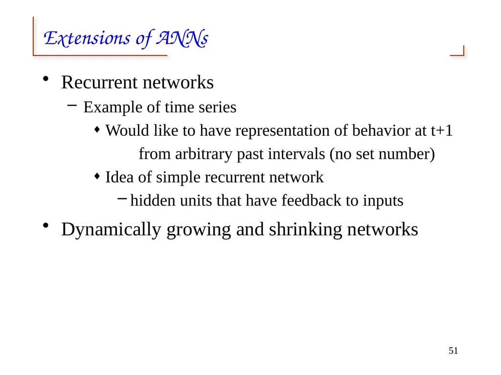 Artificial Neural Networks 1 2 Neural networks - slide 51 of 61