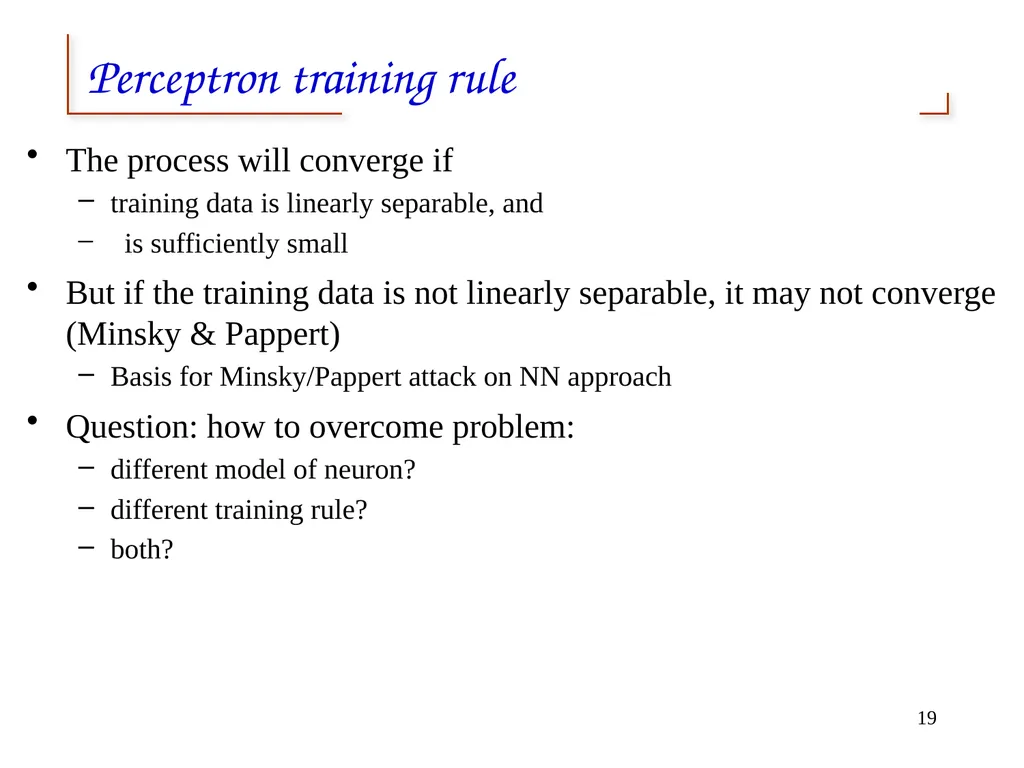 Artificial Neural Networks 1 2 Neural networks - slide 19 of 61