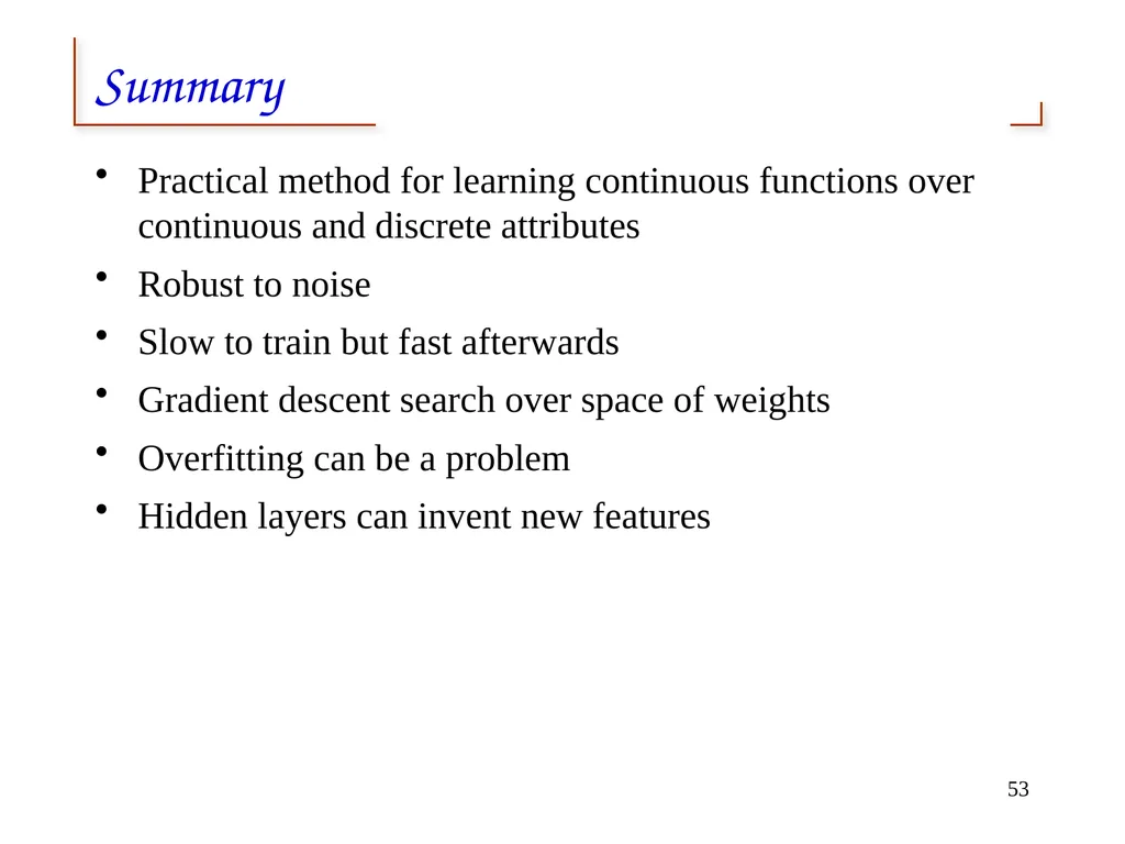 Artificial Neural Networks 1 2 Neural networks - slide 53 of 61