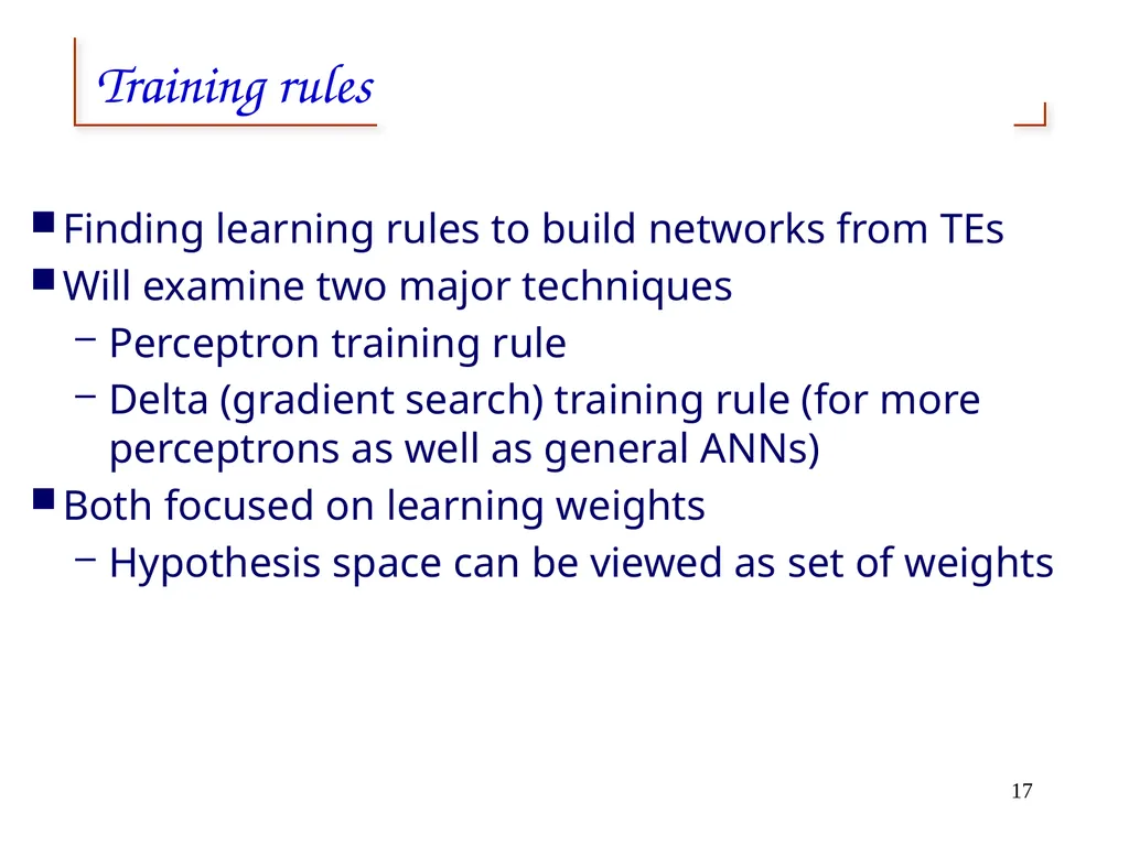 Artificial Neural Networks 1 2 Neural networks - slide 17 of 61