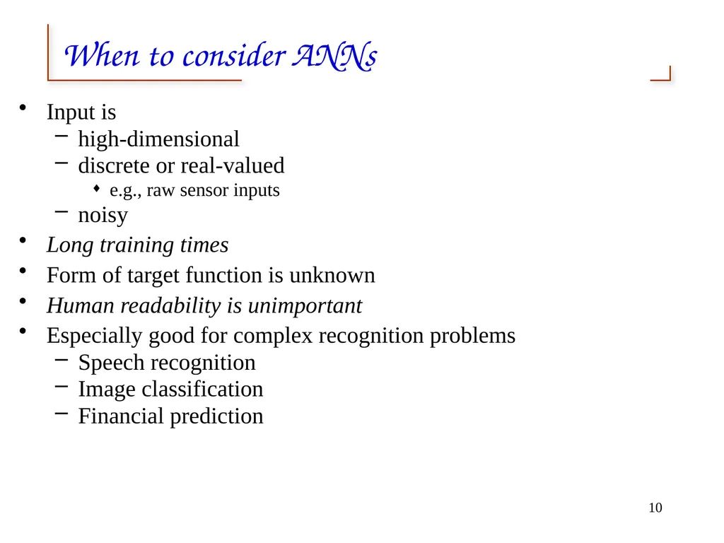 Artificial Neural Networks 1 2 Neural networks - slide 10 of 61