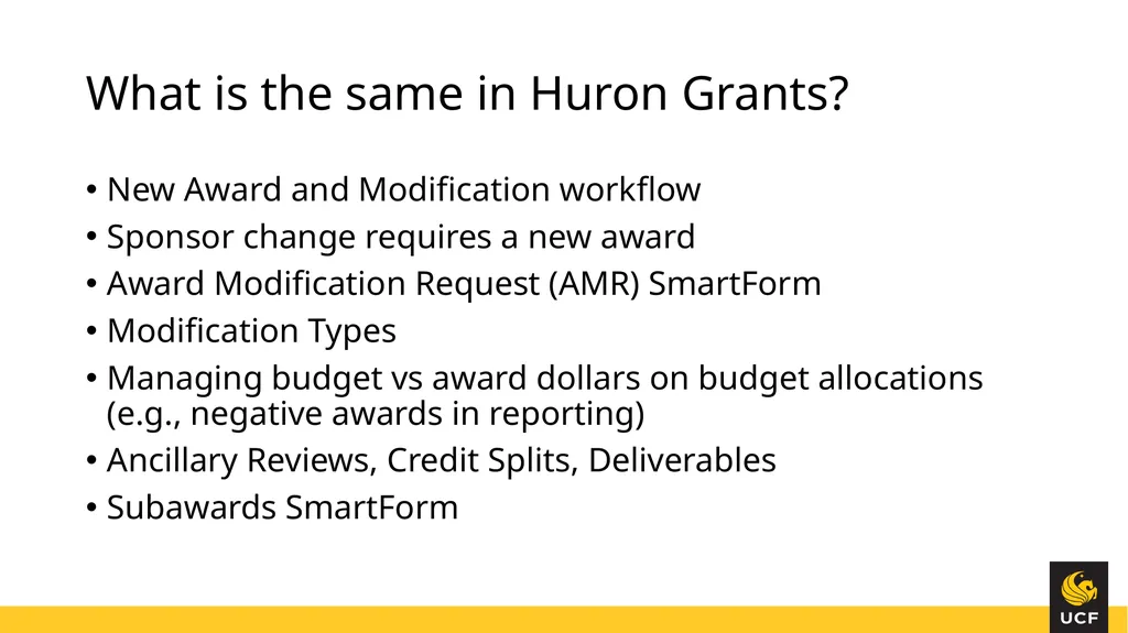 Knight Vision Huron Grants & Workday Training June - slide 7 of 30