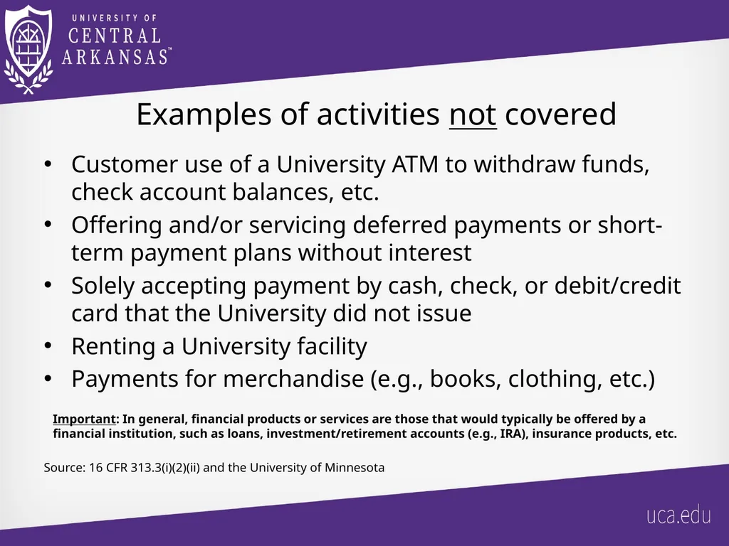 UCA Gramm-Leach Bliley Act (GLBA) Safeguards Rule - slide 9 of 17