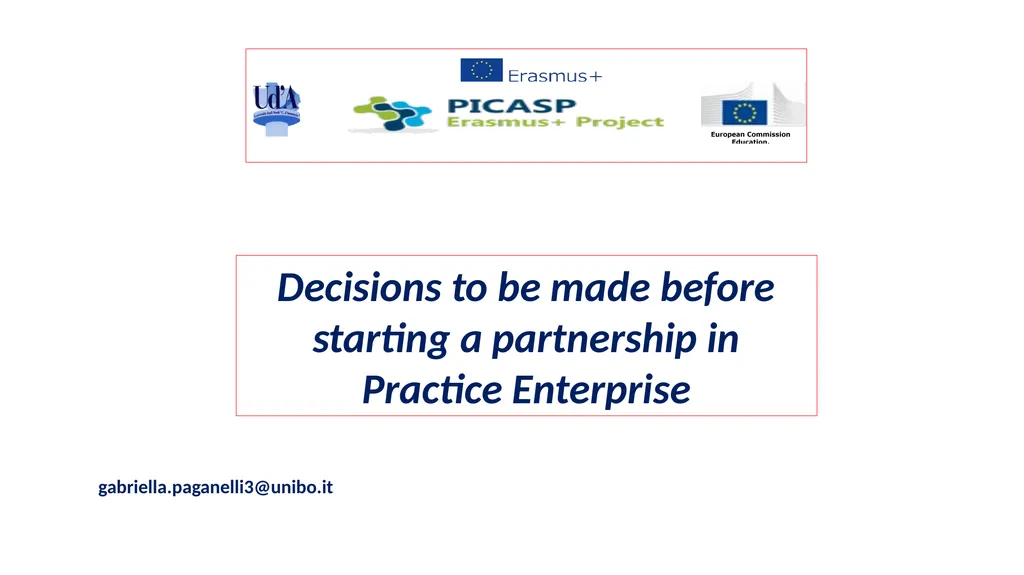 Decisions to be made before starting a partnership - slide 1 of 12