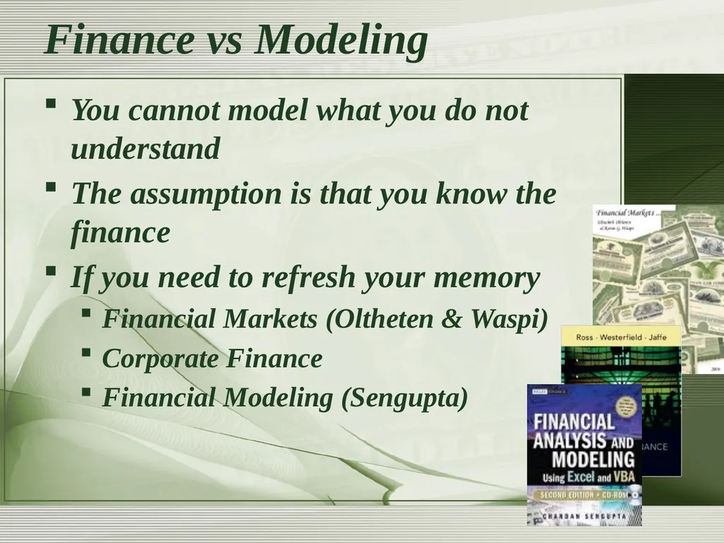 Financial Modeling Getting Started Course - slide 28 of 29