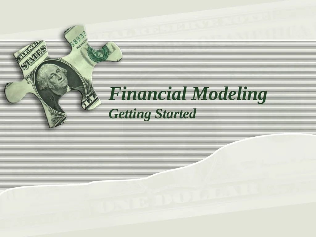 Financial Modeling Getting Started Course - slide 1 of 29